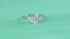 18K White Gold Moissanite 3 Stone Cushion Cut Engagement Ring Aspen
